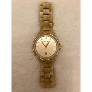 Michael Kors watch with gold and cubic zirconia